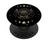 Witch Esoteric Crystal Witchy Moon Phase Wicca Mystical PopSockets Adhesive PopGrip