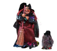 Witch Figurine, Halloween Decoration, 8x6x16.5cm, Spooky Vintage Design, Sturdy Resin Material, Eye-Catching Display, Easy To Clean, Perfect For Dorm Room Party Home Bookshelf Apartment Fireplace
