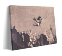 Witch Flight to The Sabbath William Mortensen Poster Canvas Wall Decor Art Painting Prints on Modern Artwork for Living Room,Bathroom,Bedroom,Home 24x36inch(60x90cm)