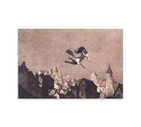 Witch Flight to The Sabbath William Mortensen Poster Canvas Wall Decor Art Painting Prints on Modern Artwork for Living Room,Bathroom,Bedroom,Home 24x36inch(60x90cm)