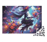 Witch Flying Fantasy Night Jigsaw Puzzle for Adults 1000 Pieces Puzzle Game Paper Relaxing 52x38cm/1000pcs