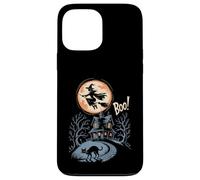 Witch Flying Over Haunted Spooky House Boo Halloween Case for iPhone 13 Pro Max
