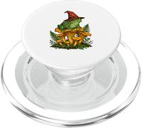 Witch Frog Sitting On Mushrooms Halloween Magic Nature PopSockets PopGrip for MagSafe