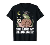 Witch Frog Snail Skull Cottagecore Aesthetic Nature Core T-Shirt