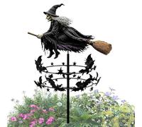 Witch Garden Wind Spinner, The Witch Garden Wind Spinner 47.24in | Outdoor Garden Stake Decoration, Halloween Lawn Ornament For Garden Patio Pathway Fall Decoration