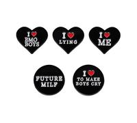 Witch Ghost Set Enamel Pins: Frog, Skull, Pot, Cat, Black Bird, Animal, Flower, Medicine Bottle, Badge, Normal, Non-precious metal