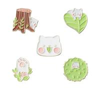 Witch Ghost Set Enamel Pins: Frog, Skull, Pot, Cat, Black Bird, Animal, Flower, Medicine Bottle, Badge, Normal, Non-precious metal