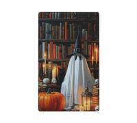 Witch Ghost Sitting in The Library Single Toggle Blank Wall Plate Light Switch Cover Decorative 1 Gang for Kitchen Room Bathroom Size 11.4x7cm
