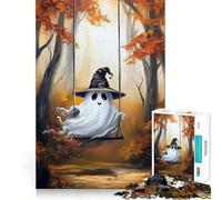 Witch Ghost Swing Jigsaw for Adults 1000 Pieces Think Skill Game High Precision Die Cut Entertaining Challenge for Spare Time (38x52cm)