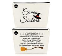 Witch Gift Makeup Bag Inspirational Gifts for Coven Sisters Halloween Party Gift Witchy Friend Gift Cosmetic Bag Best Friend Sister Gift Friendship Gift for Her Birthday Christmas Graduation Gift