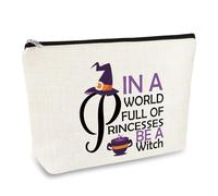 Witch Gifts Witchy Stuff Makeup Bag Meditation Halloween Party Gifts for Witchcraft Lover Women Best Friends Coven Sister Christmas Birthday Gifts Halloween Themed Cosmetic Bag Funny Witch Witchy Gift
