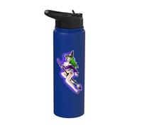 Witch Girl Broom Cute Pin-Up Tattoo Stainless Steel Insulated Water Bottle