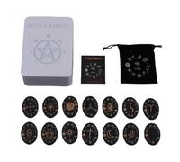 Witch Glyphs Set With Guide Book Carved Elder Runes Divination Set, Guide