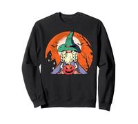 Witch Gnome Pumpkin Lantern Spooky Halloween Sweatshirt