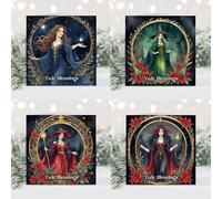 Witch & Goddess Christmas Cards to celebrate the winter solstice. These offer a magical, handcrafted alternative to traditional Christmas cards.