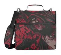 Witch Gothic 1.5 Inch 3 Rings Organizer Binder with Shoulder Strap & Handle Easy to Carry Portable Portfolio Suitable for Middle School