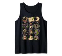Witch Gothic Halloween Witchy Goth Moon Bat Ball Crystal Tank Top