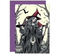 Witch Greeting Card - Witchcraft Witches Gothic Birthday Card - Large A5 Size