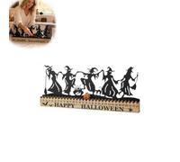 Witch Halloween Countdown Calendar,Interactive Dancing Witch Silhouette Calendar Countdown Table Decoration,Tabletop Decoration for Home Office Mantel Shelf (1PCS)