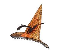 Witch Hat - 44x39cm, Costume Adult Hat With Lace Brim For Halloween | Day Of The Dead Corpse Bride | Party Hats - Comfortable Masquerade Costume Accessory For Women