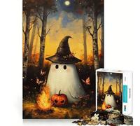 Witch Hat And Wisp 1000-piece Jigsaw Puzzles Think Exercise Game Tight Interlock No Gaps Interactive Brain Challenge for Home (50x75cm)
