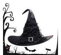 Witch Hat Costume Accessory for Women Adjustable with Classic Design | Halloween Cosplay Purpose for Parties, Carnival, Indoor or Outdoor Decoration, Yard, Porch and Dis Events