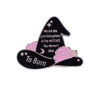 Witch Hat Enamel Pin Brooch For Women Girls Boys Cute Funny Halloween Black Magic Witch Star Flowers Brooches Novelty Fashion Lapel Pins Holiday Party Badges Button Backpacks Clothing Bags Hats