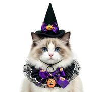 Witch Hat for Cat Costumes Cosplay Costume Accessory | Halloween hat for puppies, kittens, on the go, meetings, celebrations, parties, festivals, carnival and