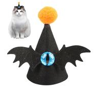 Witch Hat for Cats - Halloween Pet Costume, Cute Halloween Cat Witch Hat | Adjustable Cat Wizard Hat, Pet Hat for Cats, Halloween Party Costume, Halloween-Themed Pet Accessory for Cats and Small Dogs