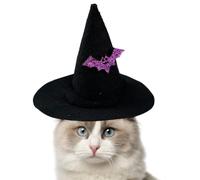 Witch Hat for Dogs Adjustable Halloween Party Costume Headwear