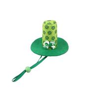 Witch Hat For Pet Dress Up Costume Photo Props Pet Green Shamrock Witch Hat Patrick's Day Shamrock Theme Cosplay Dog Costumes For Small Dogs