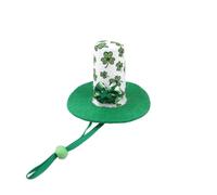 Witch Hat For Pet Dress Up Costume Photo Props Pet Green Shamrock Witch Hat Patrick's Day Shamrock Theme Cosplay Dog Costumes For Small Dogs