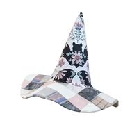 Witch Hat For Women,Quilted Fabric Construction, 40x40x45cm,retro Quilted Hat,gothic Cosplay Accessory,Retro Rustic Design, For Gothic Cosplay Masquerade Parties Theater And Photo Props