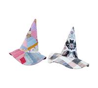 Witch Hat For Women,Quilted Fabric Construction, 40x40x45cm,retro Quilted Hat,gothic Cosplay Accessory,Retro Rustic Design, For Gothic Cosplay Masquerade Parties Theater And Photo Props