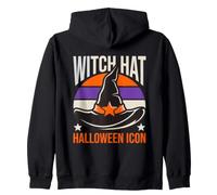 Witch Hat Halloween Icon Spooky Zip Hoodie
