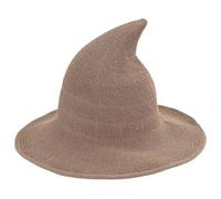 Witch Hat, Halloween Knitted Wide Brim Hat, 11.81x9.84x0.59 Inches Breathable Cosplay Headwear, Comfortable Costume Accessory for Women and Adults, Holiday Parties, Masquerade, Stage Performances