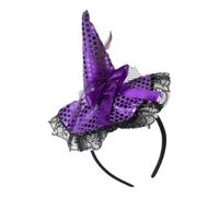 Witch Hat Headband Adult - Elegant Hair Hoop Headwear Costume Hat Spooky