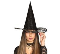witch hat Kiara55 cm steel/polyester black one-size