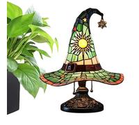 Witch Hat Lamp, Wizard Hat Night Light, Resin Witch Cap Light, Handmade Gothic Wizard Cap Shape Lamp, Stained Glass Night For Witchy Whimsy Fantasy Enthusiasts