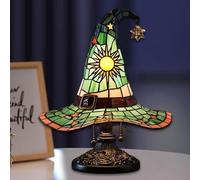 Witch Hat Lamps, Wizard Hat Shape Resin Gothic Lamp, Handmade Gothic Wizard Hat Shape Lights for Wiccans & Halloweenn Lovers, Handmade Witch Hat Figurine Lamps Decor for Witchy Whimsy