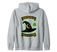 Witch Hat - Mystical Magic Design Zip Hoodie
