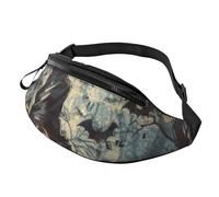Witch Hat Printed Waist Bag with Headphone Jack, Personalized Bumbags Fanny Packs Unisex Running Hiking Crossbody Bags for Men Women