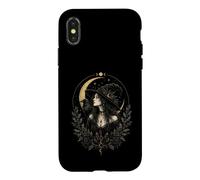 Witch Hat Raven Moon Witchcore Gothic Mystic Aesthetic Case for iPhone X/XS