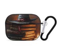 Witch Hat Spells Compatible with Airpod Pro Case PC Scratch-Resistant Drop-Proof Protective Cover with Keychain Black-style