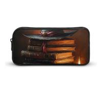 Witch Hat Spells Large Capacity Pencil Cases with Zippered Portable Pen Pouch Makeup Bag Office Supplies