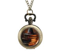 Witch Hat Spells Men's Pocket & Fob Watches Analogue Display Quartz Watch with Chain for Birthday Christmas Father's Day Coppery-Style