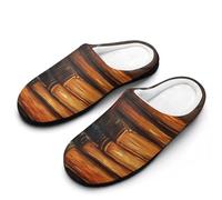 Witch Hat Spells Women's Slippers Cotton Warm House Shoes with Rubber Anti-Slip Sole Slip On for Home Outdoor 11-12（42-43）