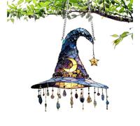 Witch Hat Sun Catcher, Acrylic Hanging Witch Ornaments, Halloween Sun Catcher, Wall Halloween Decor, Decorations Display For Front Yard Party Garden Table Centerpiece Tree