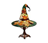 Witch Hat Table Lamp, Colorful Art Resin Halloween Decor