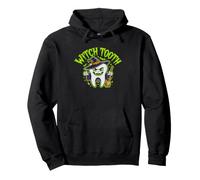 Witch Hat Tooth Halloween Dental Spooky Fun Dentist Pullover Hoodie